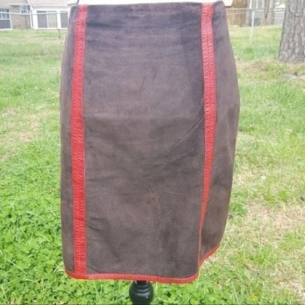 Moschino Cheap & Chic Brown & Red Skirt 8